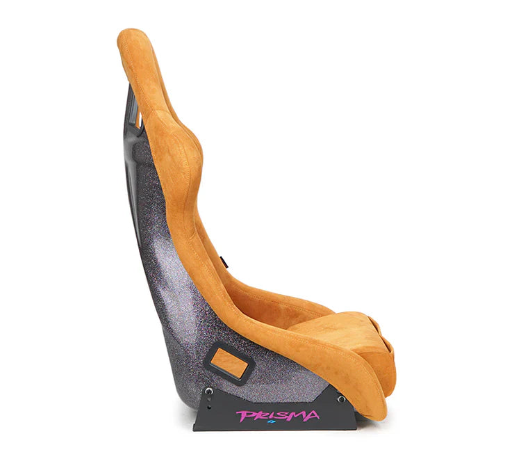 NRG FRP Bucket Seat PRISMA Edition W/ Pearlized Back Tan Alcantara - Large