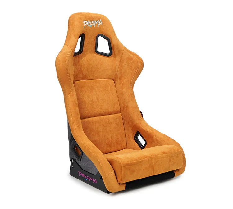 NRG FRP Bucket Seat PRISMA Edition W/ Pearlized Back Tan Alcantara - Large