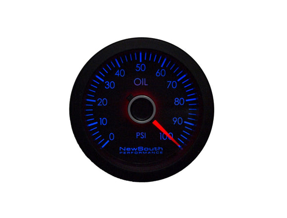 New South Performance Indigo 100 PSI Oil Pressure Gauge | GAU.020