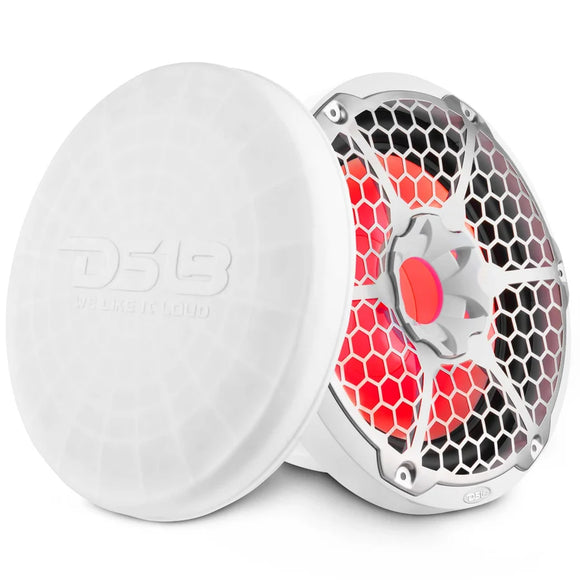 DS18 Marine Subwoofer w/ RGB Lights 12in 350 Watts RMS 4 ohm SVC White