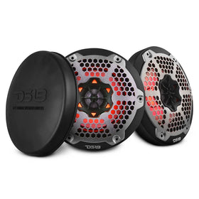 DS18 NXL Series Coaxial Marine Speakers w/ RGB Lights 6.5in 2-Way 100 Watts RMS 4 ohm Black