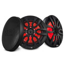 DS18 NXL Series Coaxial Marine Speakers w/ RGB Lights 8in 2-Way 125 Watts RMS 4 ohm Black-1