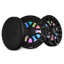 DS18 Marine 8in 2-Way 175 Watts RMS 4 ohm Digital LED Lights Bullet Tweeter Covers Included Black-1