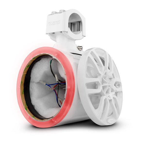 DS18 Marine And Psports Towers Speakers Not Included 6.5in RGB LED Lights White