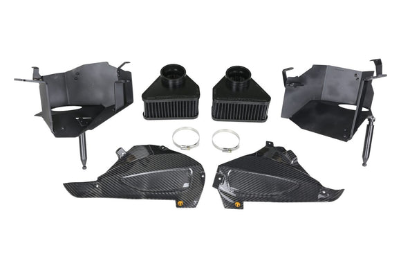 Nissan Z Carbon Fiber Cold Air Intake  (Carbon cover + Aluminum Base)