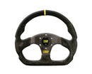 OMP Superquadro Steering Wheel - Small Spokes - Suede (Black)-1
