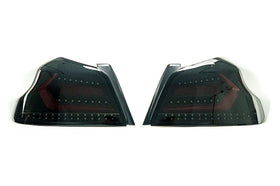 OLM Evolution Tail Lights (Smoked Lens Black Base Red Bar) - 15 WRX STI