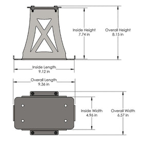 Artec Industries Group 51 Optima Battery Mount Bare Steel - 0