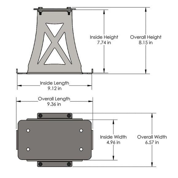 Artec Industries Group 51 Optima Battery Mount Bare Steel