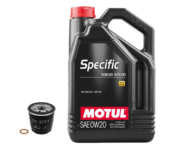 Oil Service Kit - Motul Specific Full Synthetic 0W-20 - VW / 1.4T / 2019+ Jetta / Golf Sportwagen / 1.5T / Taos / Jetta