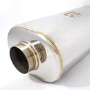 Stainless Bros 2.5in x 17in OAL SS304 Oval Muffler - Polished-1