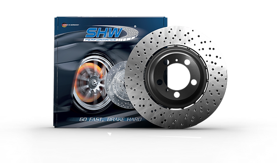SHW 15-16 Porsche Carrera GTS/Carrera 4 GTS Left Front Drilled Lightweight Brake Rotor (99135140302)