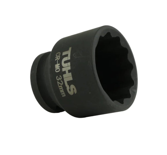 Tuhls Impact Socket Short 12 Point (1/2" 32MM) | TUHLS-0030