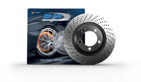 SHW 15-18 BMW M3 3.0L Right Front Cross-Drilled Lightweight Brake Rotor