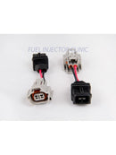 INJECTOR Set of 8 Denso (female) to Jetronic/EV1 Adapter (male) plug adaptors-1