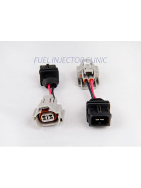 INJECTOR Set of 6 Denso (female) to Jetronic/EV1 Adapter (male) plug adaptors