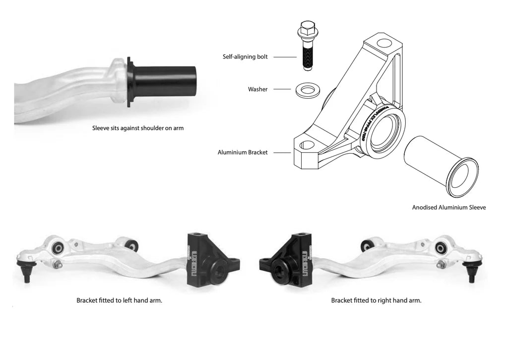 PowerFlex Nissan GT-R Front Lower Control Arm Rear Bushing Anti-Lift & Caster Offset