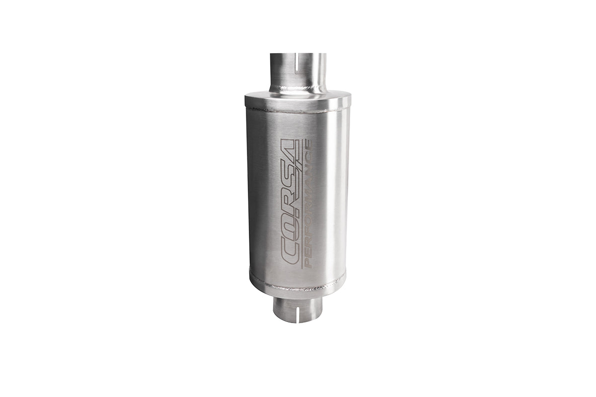 Corsa 304 S tainless Steel 2.50in Pro Series Packed Resonator (Slip Fit) (6-8DB) - Brushed