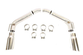 PLM Axle Back Exhaust Muffler Delete - Chevy Camaro V8 2010 - 2015 Stainless Steel - 0