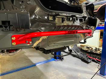 BMR 2015-2025 Ford Mustang Bolt-On Parachute Mount - Red