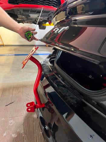 BMR 2015-2025 Ford Mustang Bolt-On Parachute Mount - Red