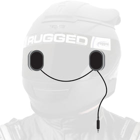 Rugged Radios Alpha Audio Speaker Pods - Velcro Mounting and Gel Ear Pods - Stereo & Mono 3.5mm