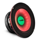 DS18 6.5in 250 Watts RMS 4ohm Mid Range Loudspeaker w/Translucent Dust Cap and Cone w/RGB LED Lights-1