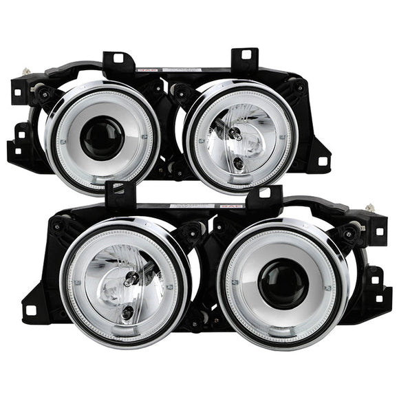 Spyder BMW E34 5-Series 89-94 Projector Headlights NO FIT 750 LED Halo Chrm PRO-YD-BMWE34-HL-C