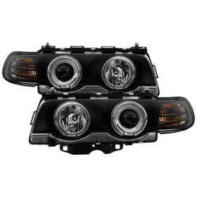 Spyder BMW E38 7-Series 99-01 Projector Headlights 1PC Xenon- LED Halo Blk PRO-YD-BMWE3899-HID-HL-BK