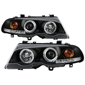 Spyder BMW E46 3-Series 00-03 2DR 1PC Projector Headlights LED Halo LED Blk PRO-YD-BMWE46-2D-HL-BK