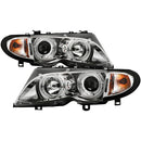 ( Spyder Signature ) BMW E46 3-Series 02-05 4DR Projector Headlights 1PC - LED Halo - Chrome - High H1 (Included) - Low H7 (Included)-1