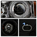 ( Spyder Signature ) BMW E46 3-Series 02-05 4DR Projector Headlights 1PC - LED Halo - Chrome - High H1 (Included) - Low H7 (Included)-5