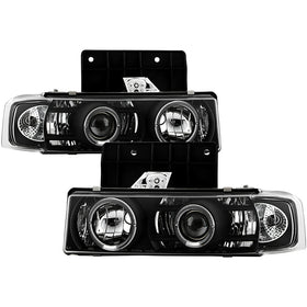 Spyder Chevy Astro 95-05/GMC Safari 95-05 Projector Headlights LED Halo Black PRO-YD-CA95-HL-BK