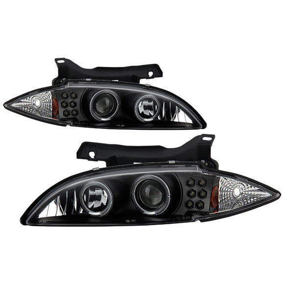 Spyder Chevy Cavalier 95-99 Projector Headlights LED Halo replaceanle LEDs Blk PRO-YD-CCAV95-BK