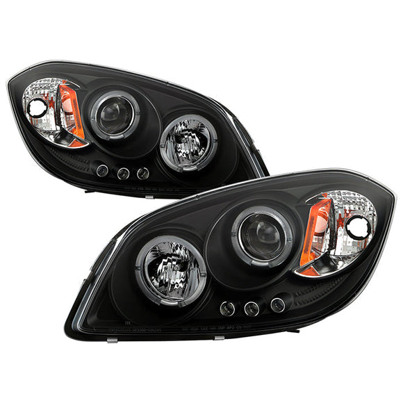 Spyder Chevy Cobalt 05-10/Pontiac G5 07-09 Projector Headlights LED Halo LED Blk PRO-YD-CCOB05-HL-BK