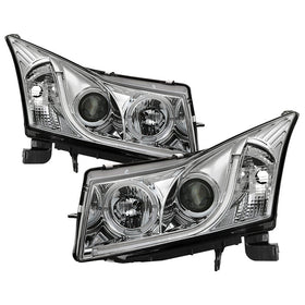 Spyder Chevy Cruze 11-14 Projector Headlights Light Tube DRL Chrm PRO-YD-CCRZ11-LTDRL-C
