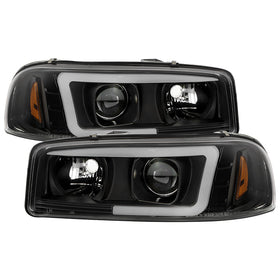 Spyder GMC Sierra 1500/2500/3500 99-06 V2 Projector Headlights - DRL - Black PRO-YD-CDE00V2-LB-BK
