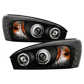 Spyder Chevy Malibu 04-07 Projector Headlights LED Halo LED Black High H1 Low H1 PRO-YD-CM04-HL-BK
