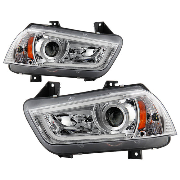 Spyder Dodge Charger 11-14 Projector Headlights Xenon/HID Model- DRL Chrm PRO-YD-DCH11-LTDRL-HID-C