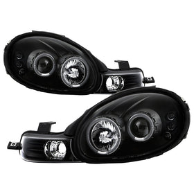 Spyder Dodge Neon 00-02 Projector Headlights LED Halo LED Black High H1 Low H1 PRO-YD-DN00-HL-BK
