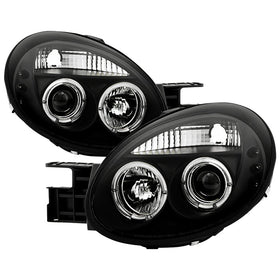 Spyder Dodge Neon 03-05 Projector Headlights LED Halo LED Black High H1 Low H1 PRO-YD-DN03-HL-BK