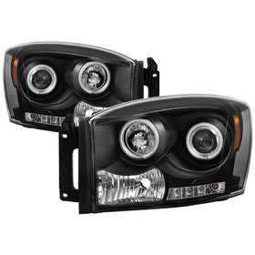 Spyder Dodge Ram 1500 06-08 06-09 Projector Headlights CCFL Halo LED Blk PRO-YD-DR06-CCFL-BK