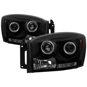Spyder Dodge Ram 1500 06-08 06-09 Projector Headlights CCFL Halo LED Blk Smke PRO-YD-DR06-CCFL-BSM