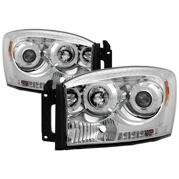 Spyder Dodge Ram 1500 06-08/Ram 2500 06-09 Projector Headlights LED Halo LED Chrm PRO-YD-DR06-HL-C