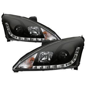 Spyder Ford Focus 00-04 Projector Headlights (Do Not Fit SVT Model)- DRL Blk PRO-YD-FF00-DRL-BK