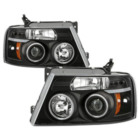 Spyder Ford F150 04-08 Projector Headlights Version 2 CCFL Halo LED Blk PRO-YD-FF15004-CCFL-G2-BK