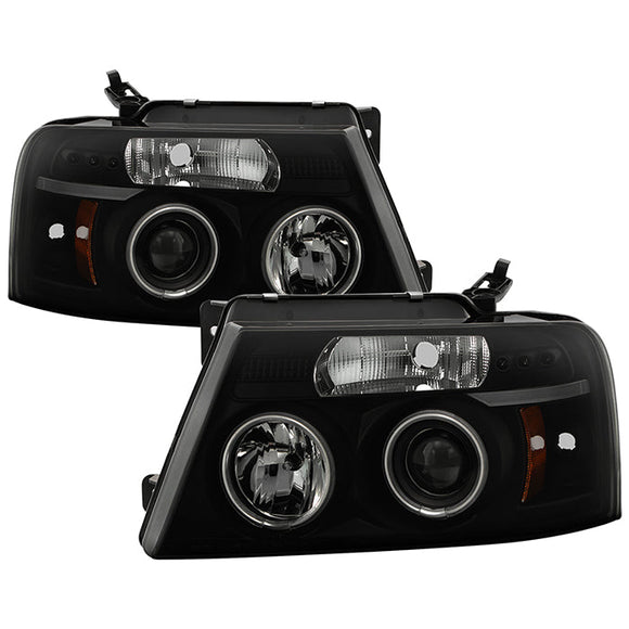 Spyder Ford F150 04-08 Projector Headlights V 2 CCFL Halo LED Blk Smke PRO-YD-FF15004-CCFL-G2-BSM