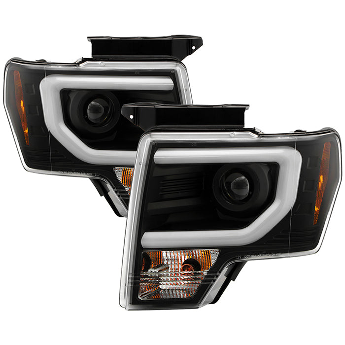 Spyder Ford F150 13-14 Projector Fctry Xenon Model- Light Bar DRL Blk PRO-YD-FF15013-LBDRL-HID-BK