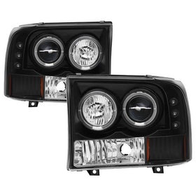Spyder Ford F250 Super Duty 99-04 Projector Version 2 LED Halo LED Blk PRO-YD-FF25099-1P-G2-BK