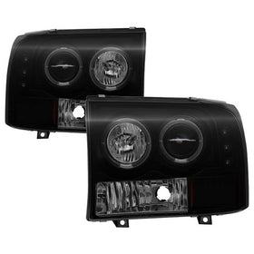 Spyder Ford F250 Super Duty 99-04 Projector Version 2 LED Halo LED Blk Smke PRO-YD-FF25099-1P-G2-BSM